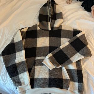 Plaid Fuzzy Hoodie